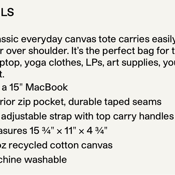 BAGGU Black Duck Bag/Tote Bag. Shoulder/lap top bag LIKE NEW - Picture 6 of 6